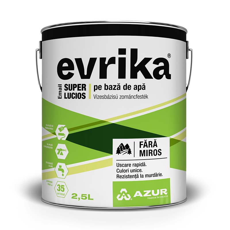 Email acrilic, alb lotus, 2.5 l • Evrika