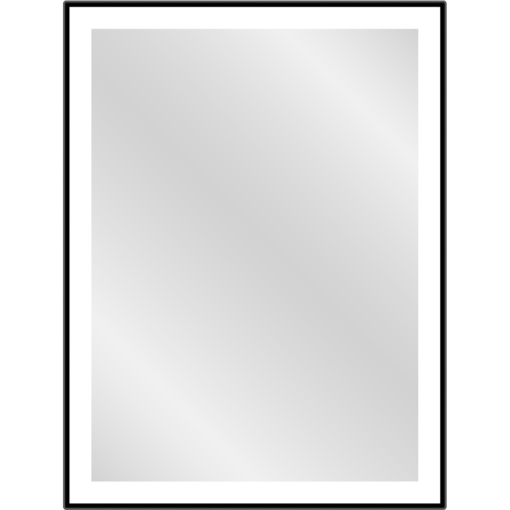 Oglinda baie DUBIEL VITRUM Logan, 60 x 80 cm, iluminare LED, negru