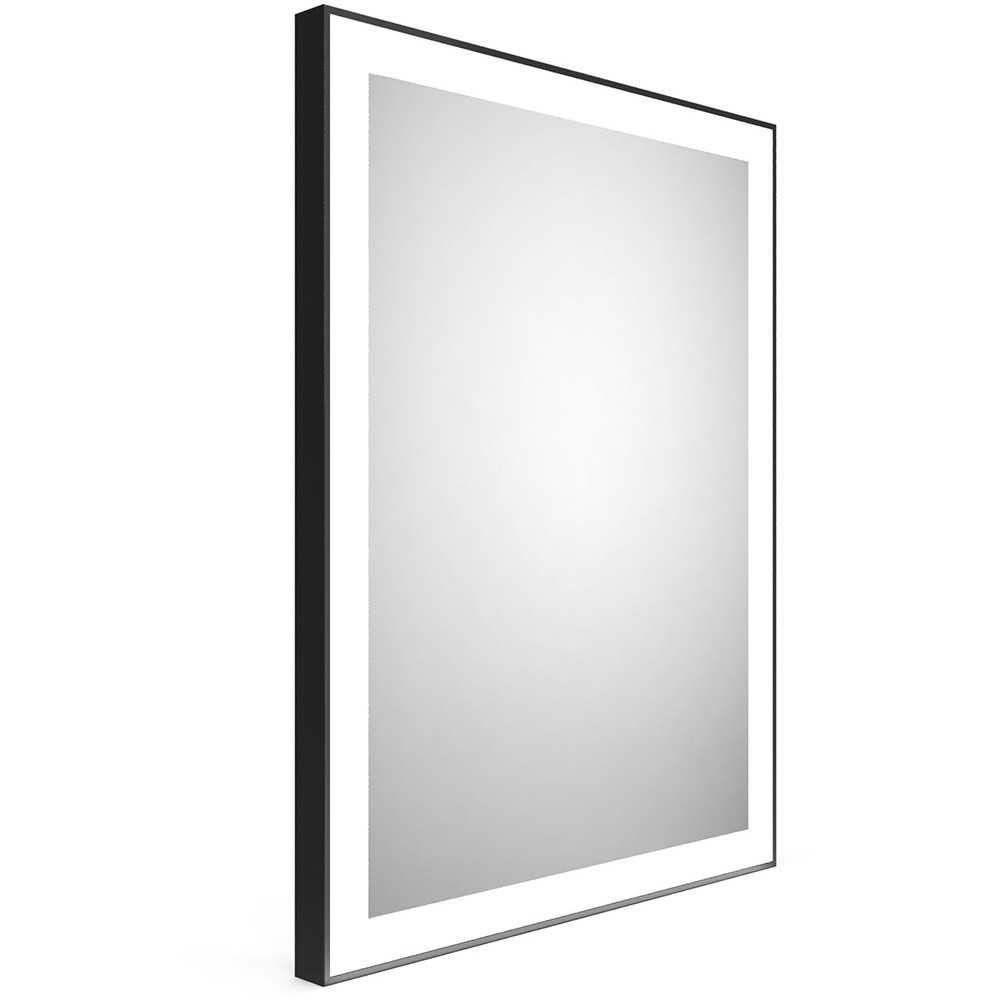 Oglinda baie DUBIEL VITRUM Logan, 60 x 80 cm, iluminare LED, negru