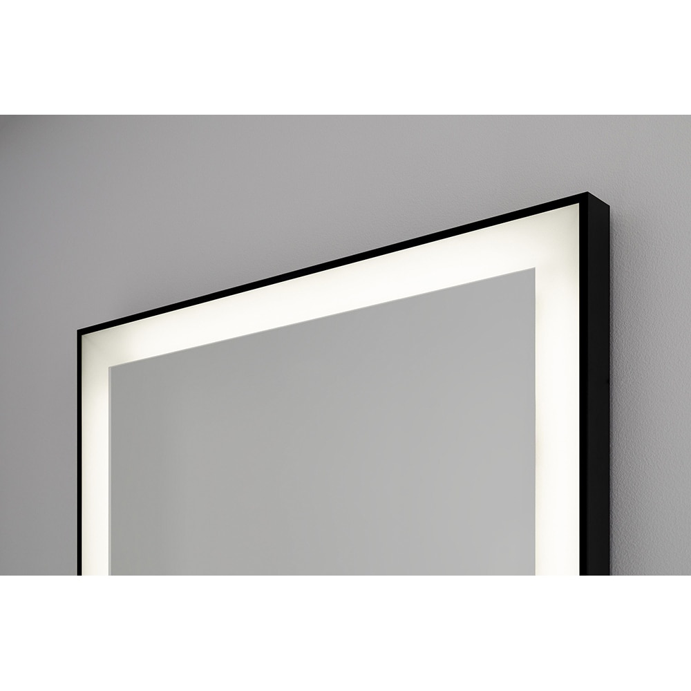 Oglinda baie DUBIEL VITRUM Logan, 60 x 80 cm, iluminare LED, negru