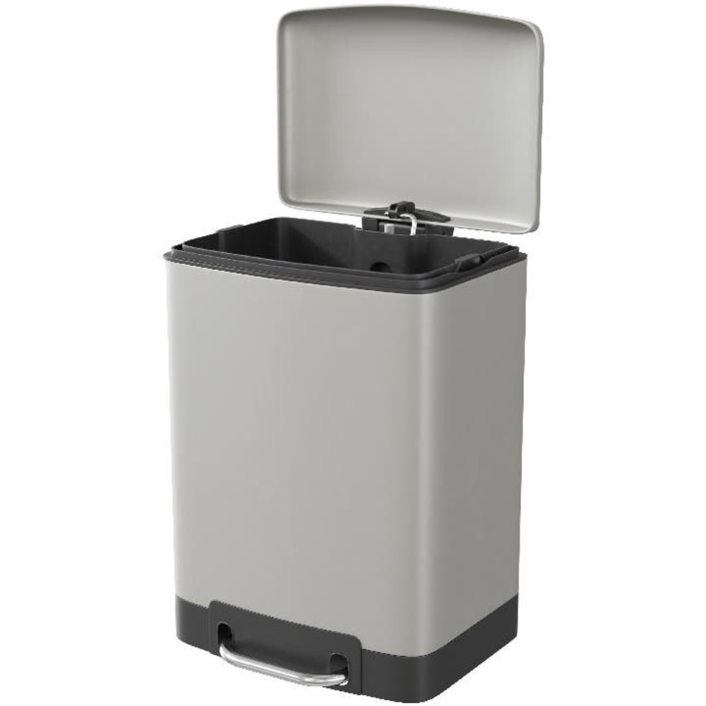 Cos gunoi pentru baie GOODHOME Elland 101058795, 5 l, dreptunghiuar, otel inoxidabil, gri