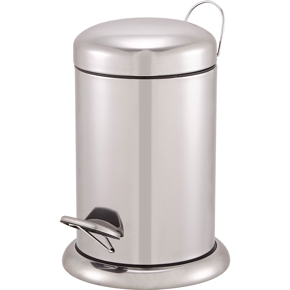 Cos de gunoi pentru baie Korana GOODHOME, 3l, cu pedala, otel inoxidabil, argintiu