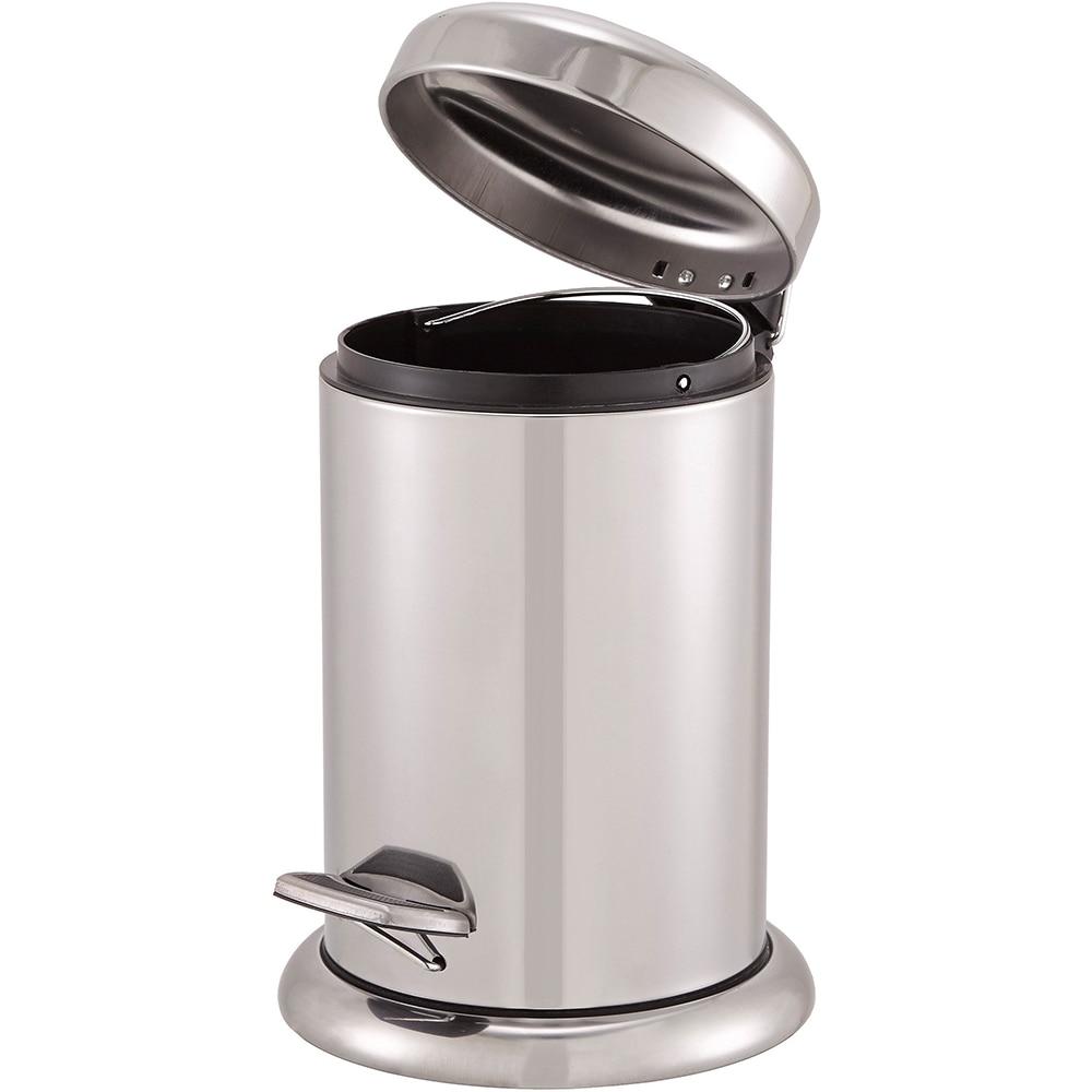 Cos de gunoi pentru baie Korana GOODHOME, 3l, cu pedala, otel inoxidabil, argintiu
