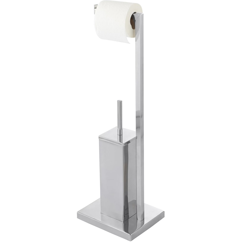 Suport hartie igienica cu perie toaleta GOODHOME Kotra, crom