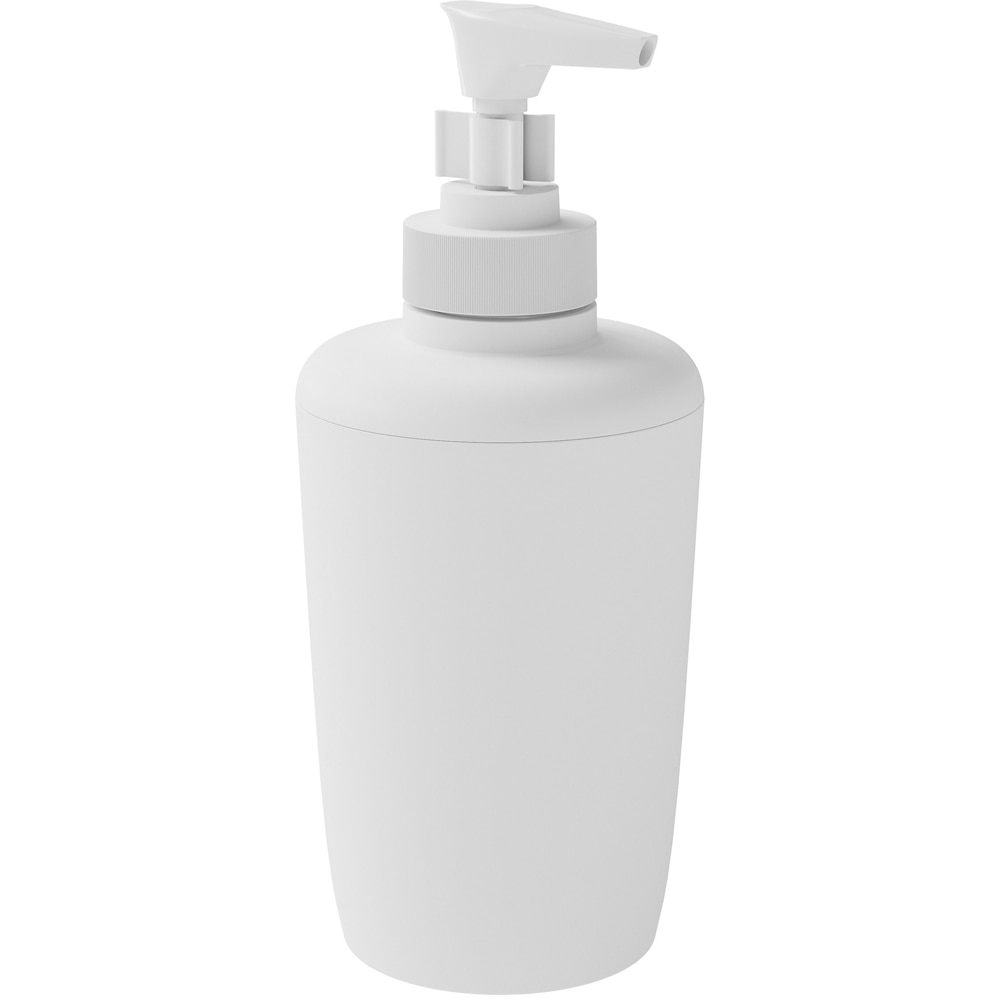Dozator sapun Glomma, 7x7x16.5 cm, 200 ml, polipropilena, alb
