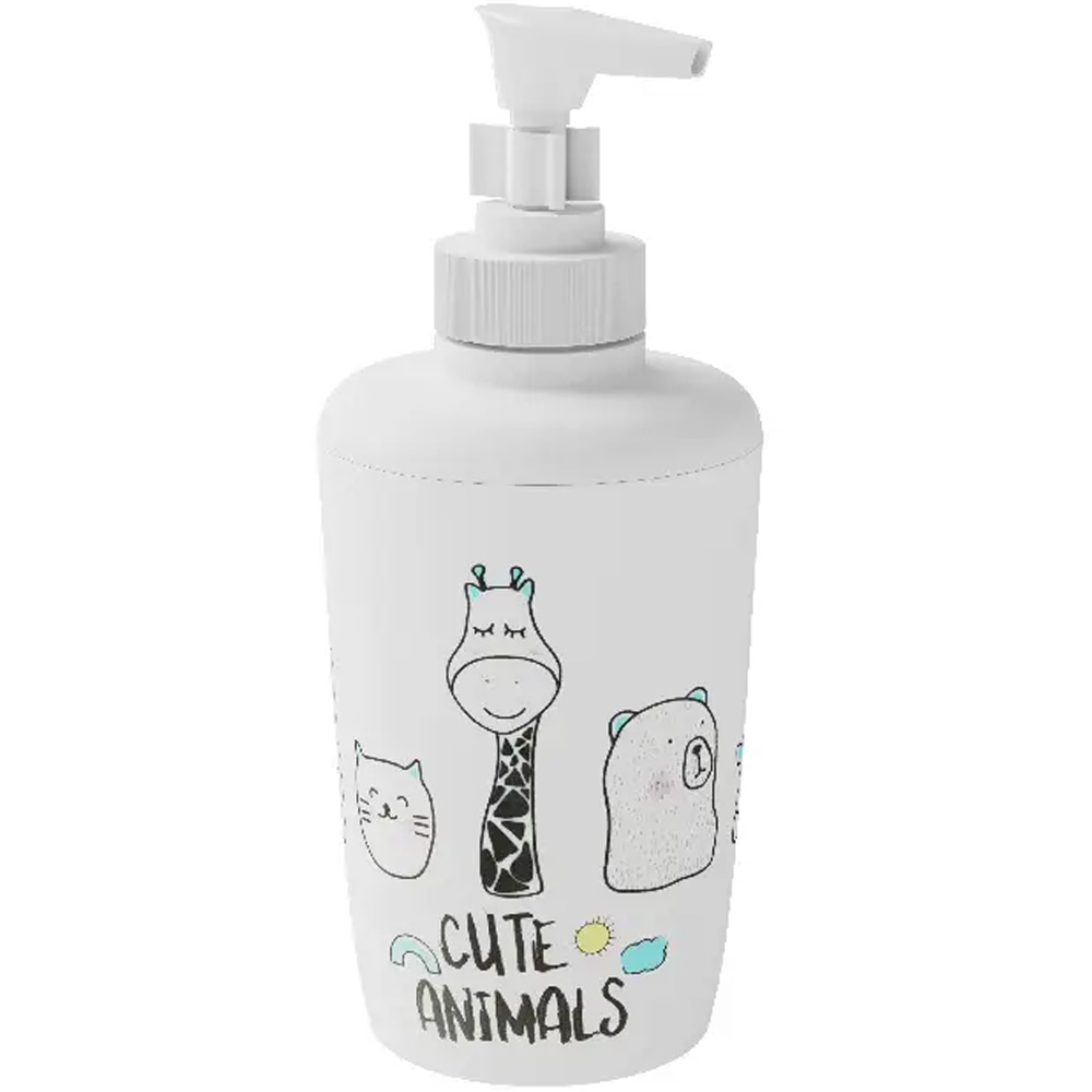 Dispenser sapun lichid GOODHOME Kids, 200 ml, Polipropilena, alb
