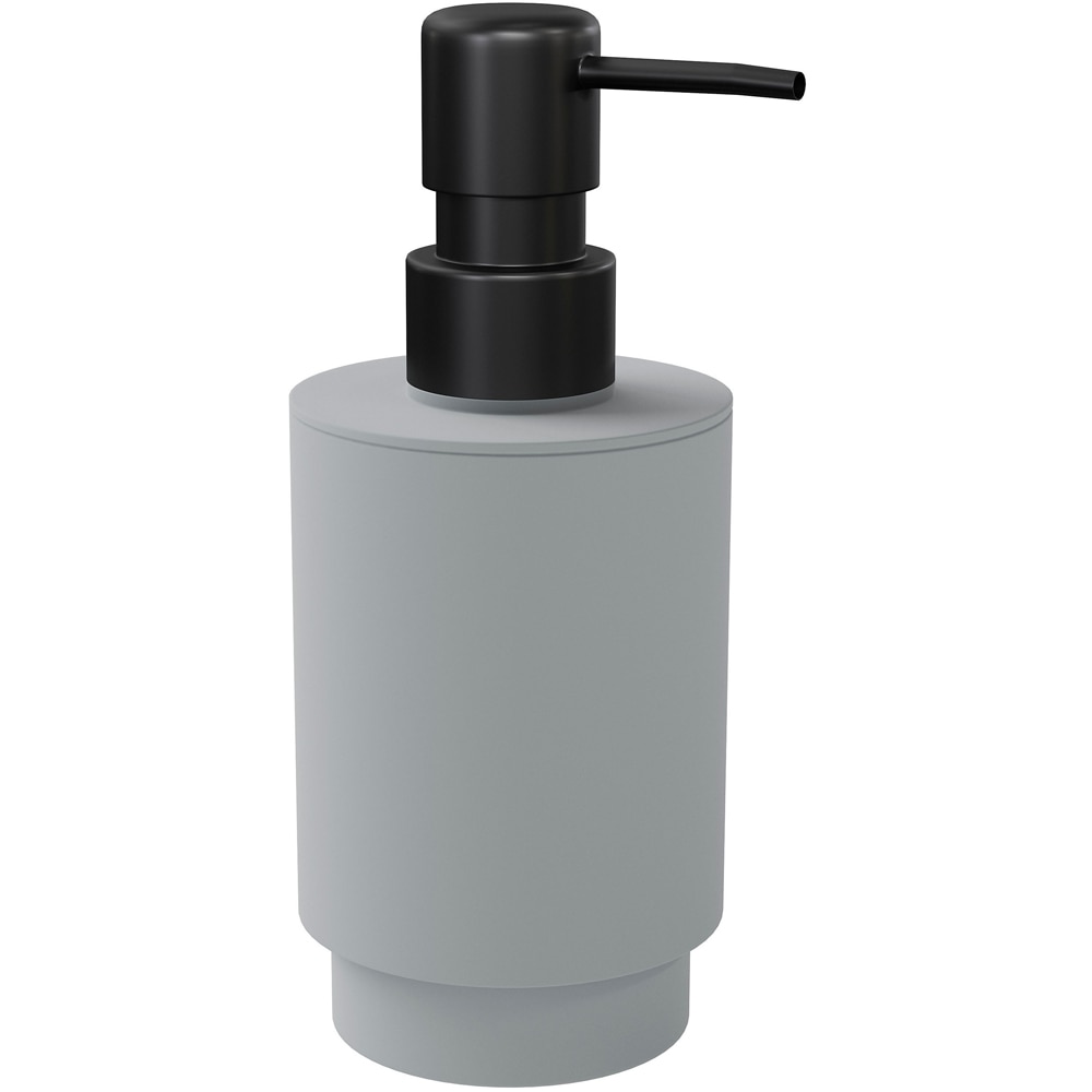 Dozator sapun Kina GoodHome, 7x7x16.5 cm, 200 ml, plastic, gri