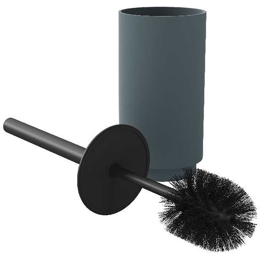 Perie WC cu suport Kina GOODHOME, 10.5 x 42 cm, polipropilena si ABS, verde pin