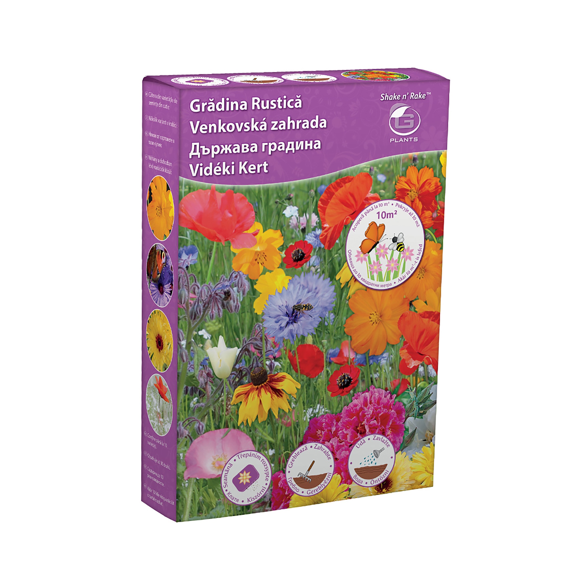 Seminte flori, gradina rustica, 250 g • Shake n'Rake