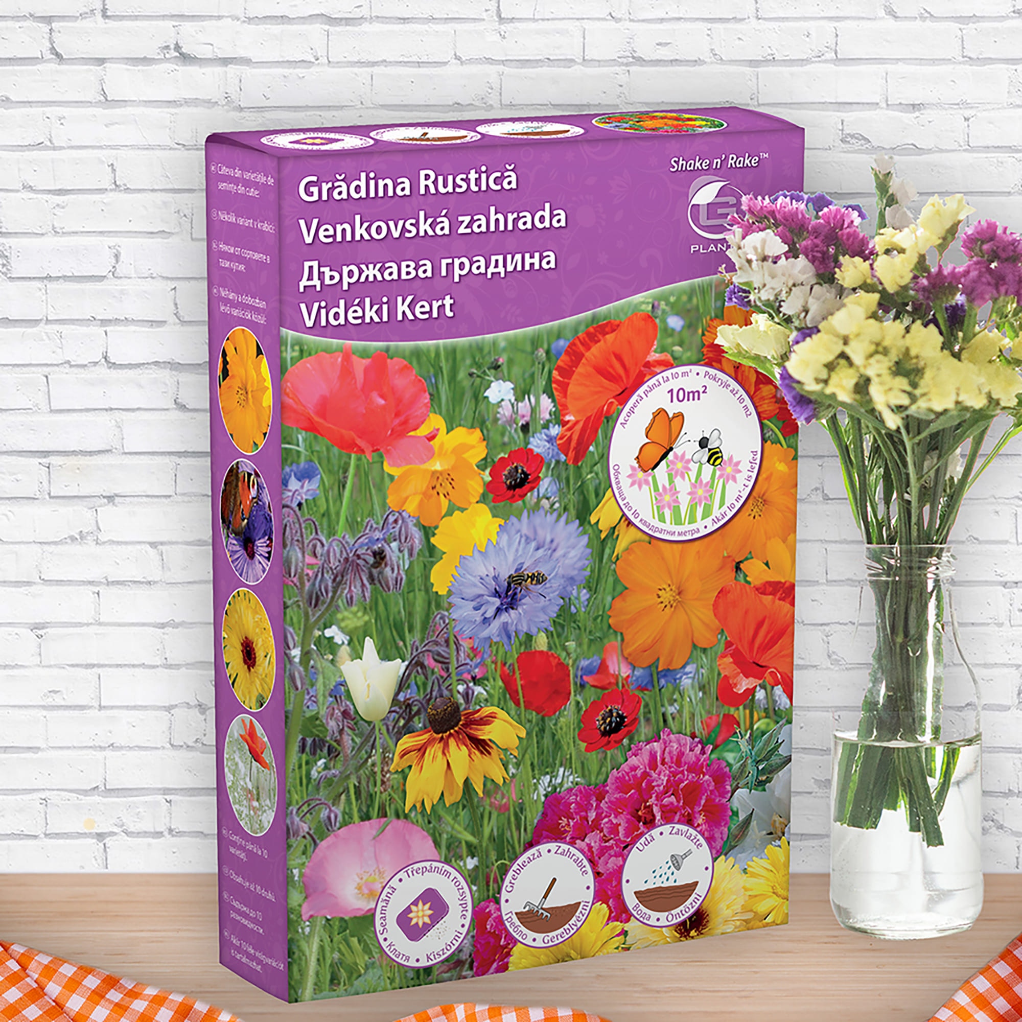 Seminte flori, gradina rustica, 250 g • Shake n'Rake