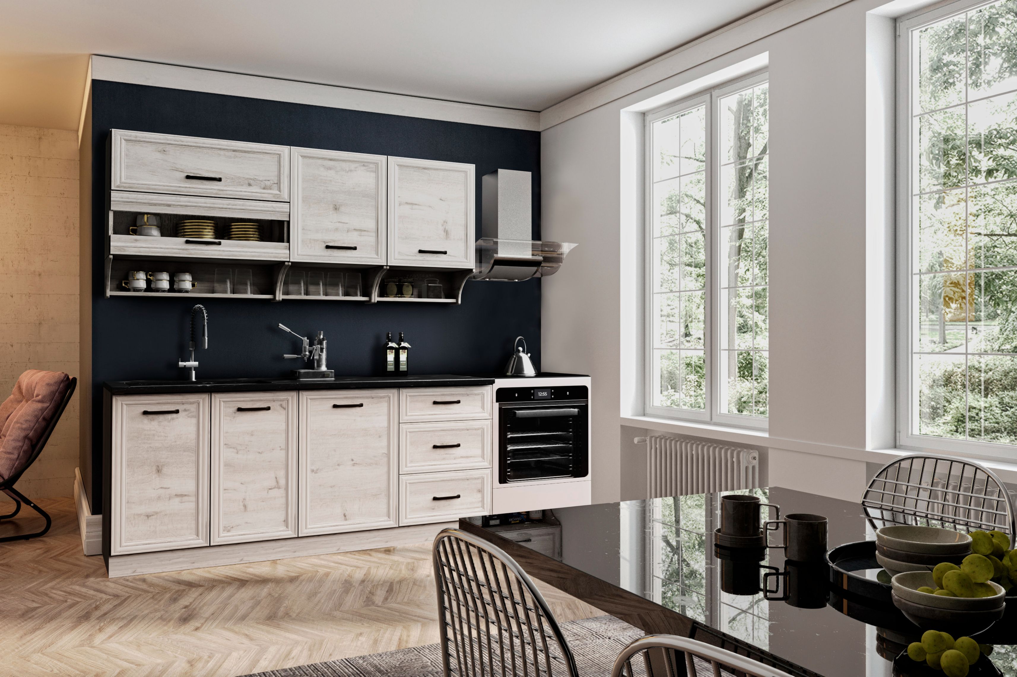 Kit bucatarie Bonita, stejar, 200 cm