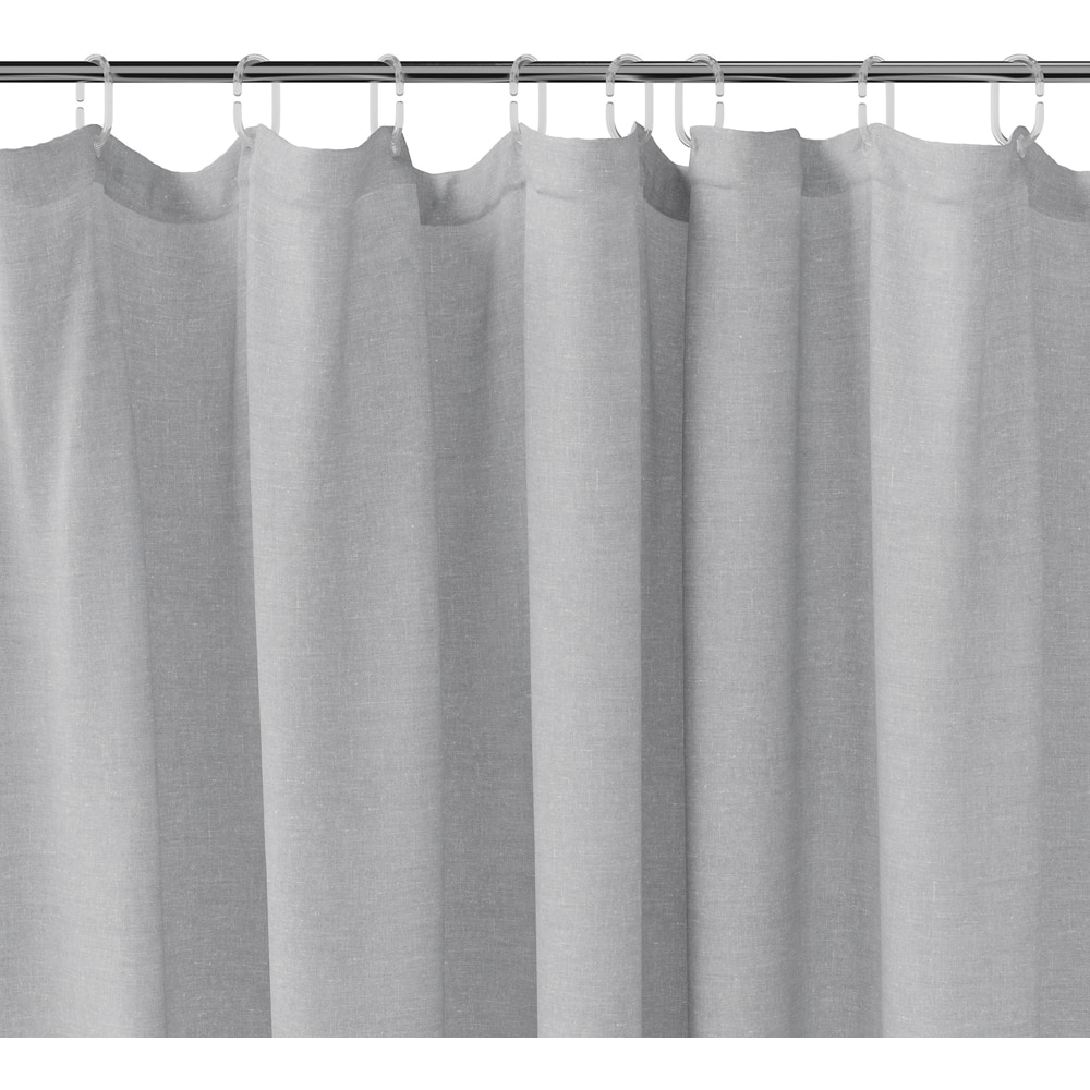 Perdea dus Elland GoodHome, poliester, 180x200 cm, gri