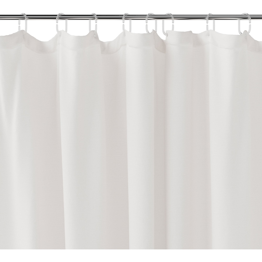 Perdea dus Elland GoodHome, poliester, 180x200 cm, alb