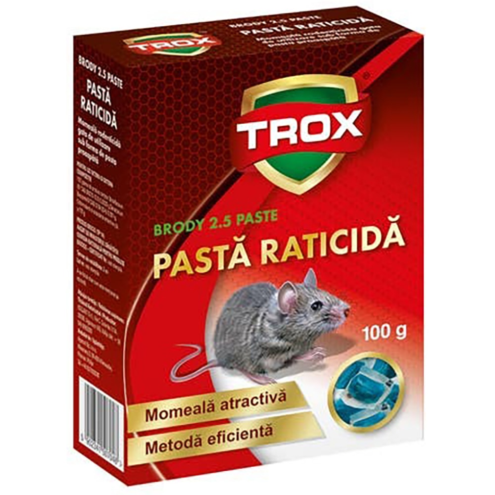 Pasta raticida contra rozatoarelor, TROX, 100 g