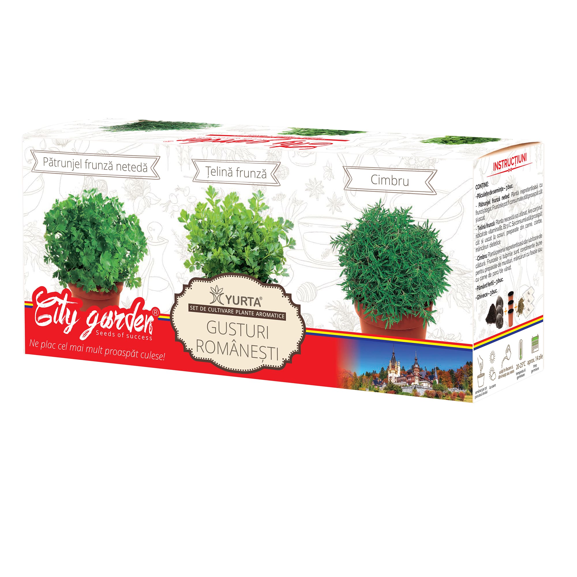Set de cultivare plante aromatice, Colectia mirodenii gusturi romanesti Yurta
