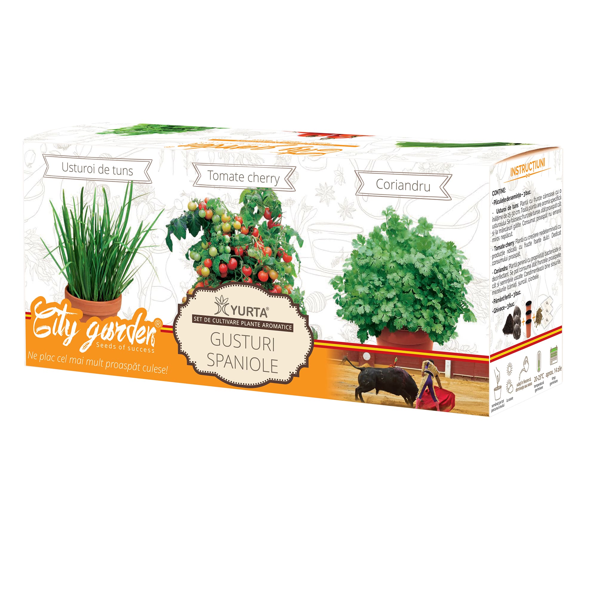 Set de cultivare plante aromatice, Colectia mirodenii gusturi spaniole  Yurta