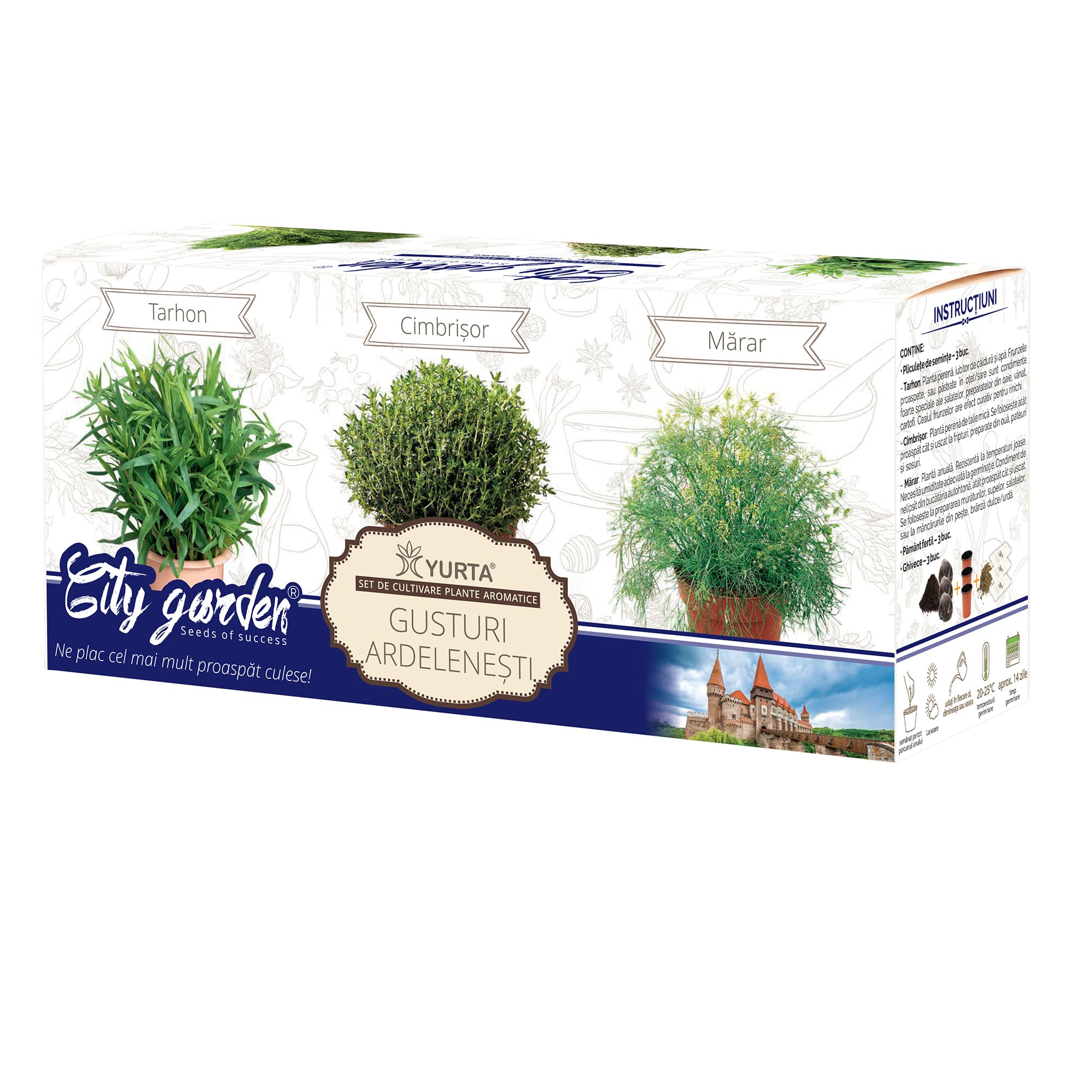 Set de cultivare plante aromatice, Colectia mirodenii gusturi ardelenesti  Yurta