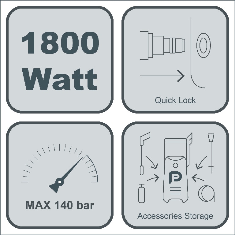 Aparat de spalat cu presiune 1800 W  Performance Power