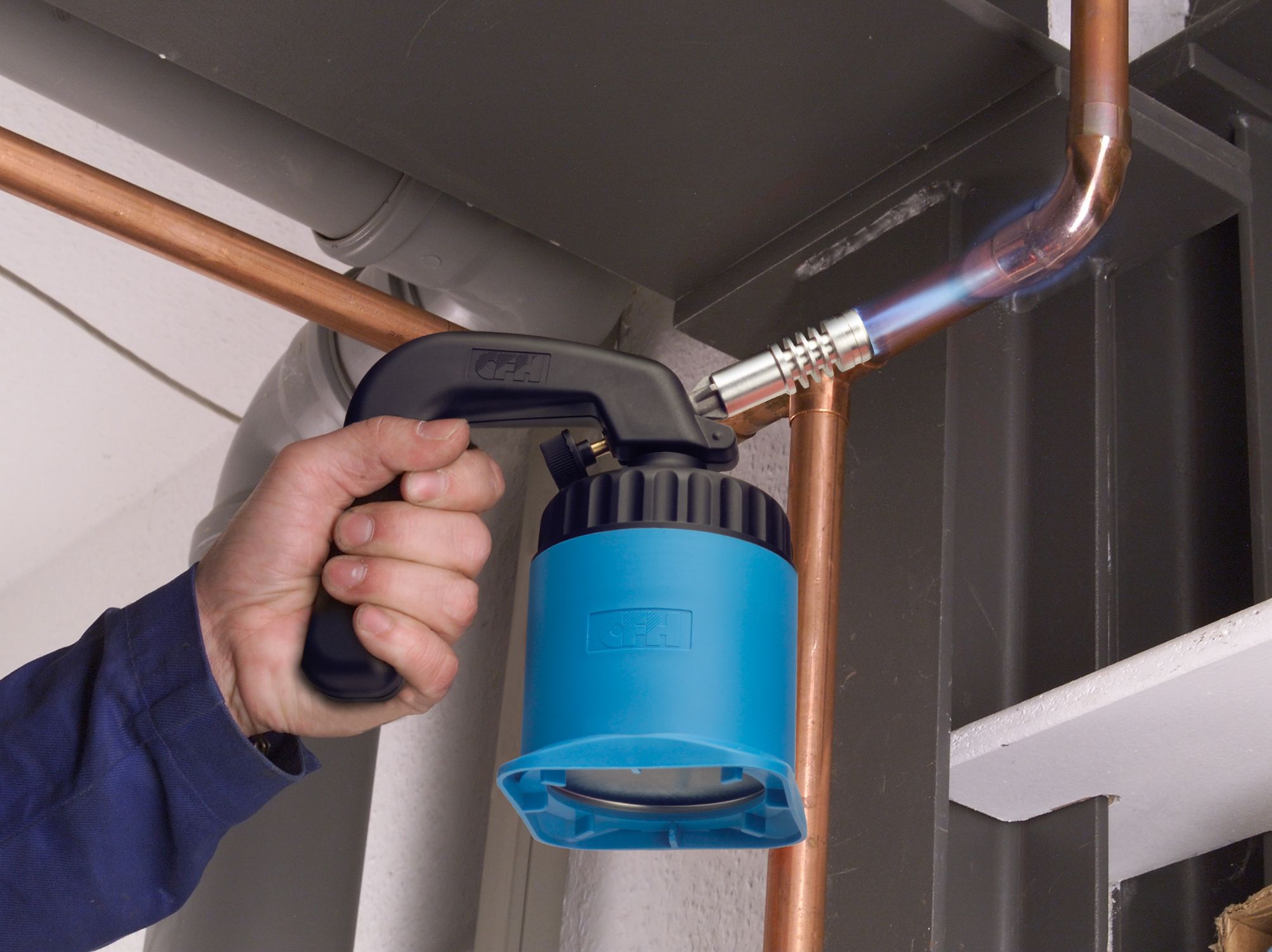 Lampa lipit CFH, gaz, fara cartus, albastru