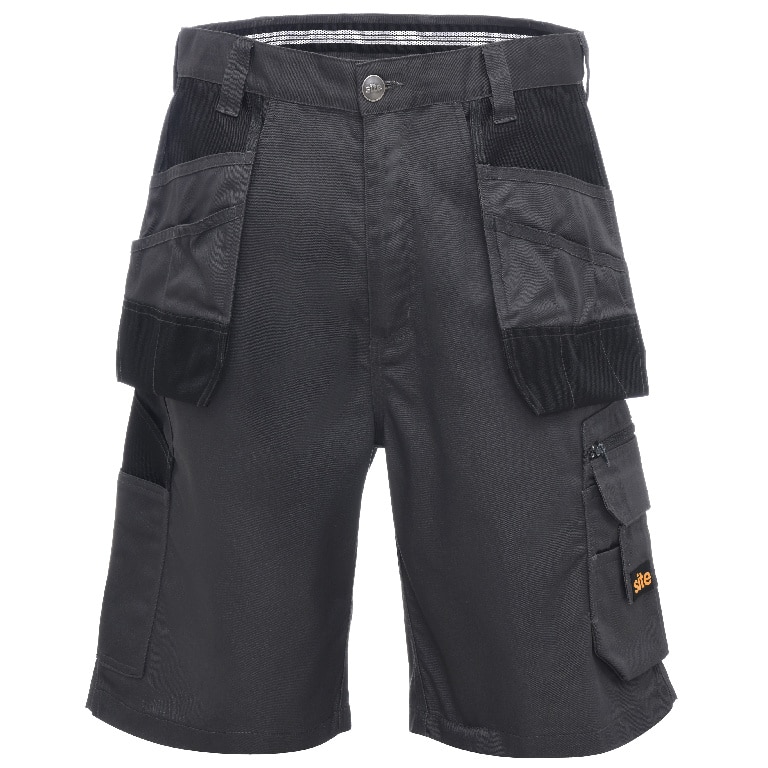 Pantaloni de lucru scurti, W36, marime 46, gri/negru • Site