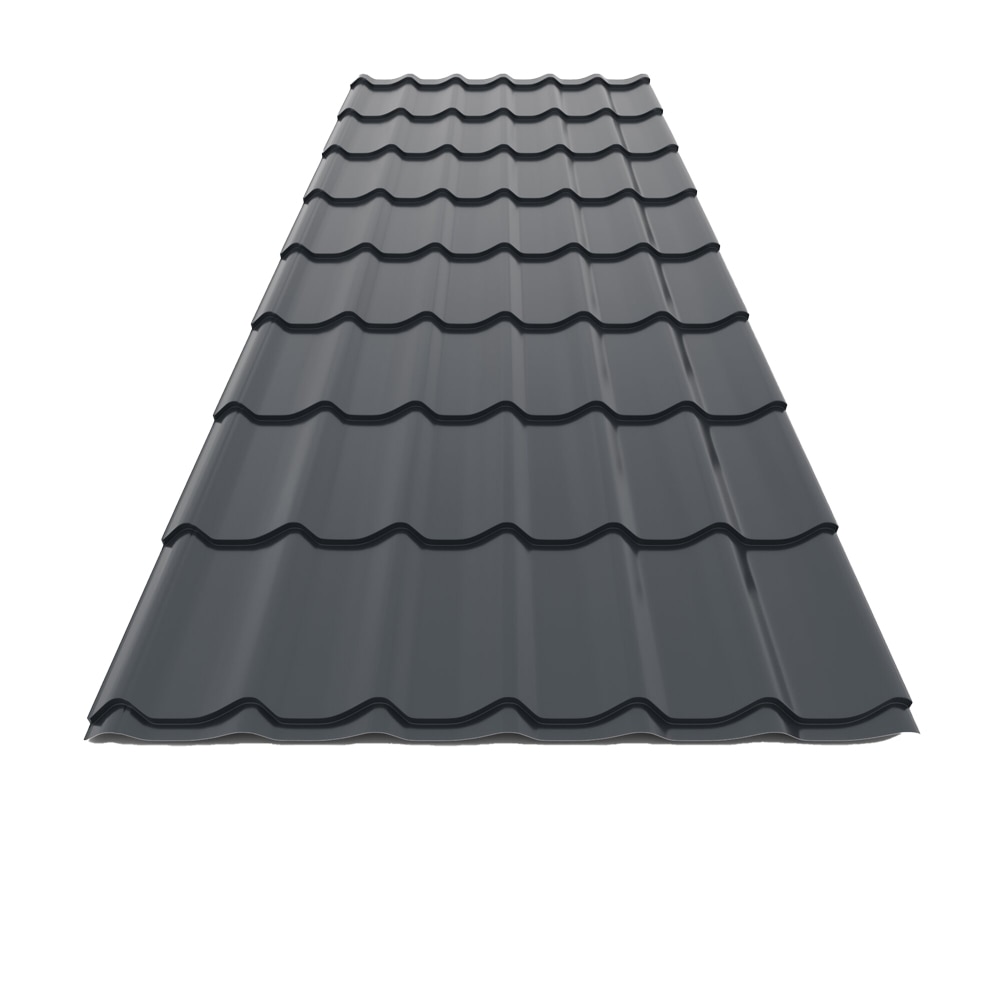Tigla metalica, Gri, RAL 7016, 0,4 mm x 290 x 120 cm, 3,48 mp  Bravo Lucios