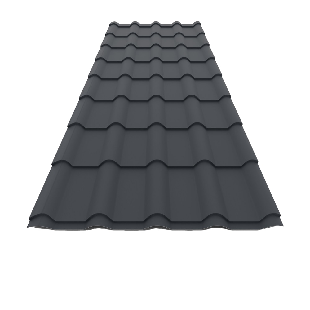 Tigla metalica, Gri, RAL 7016, 0,5 mm x 294 x 118,5 cm, structurat, 3,48 mp  Bravo 