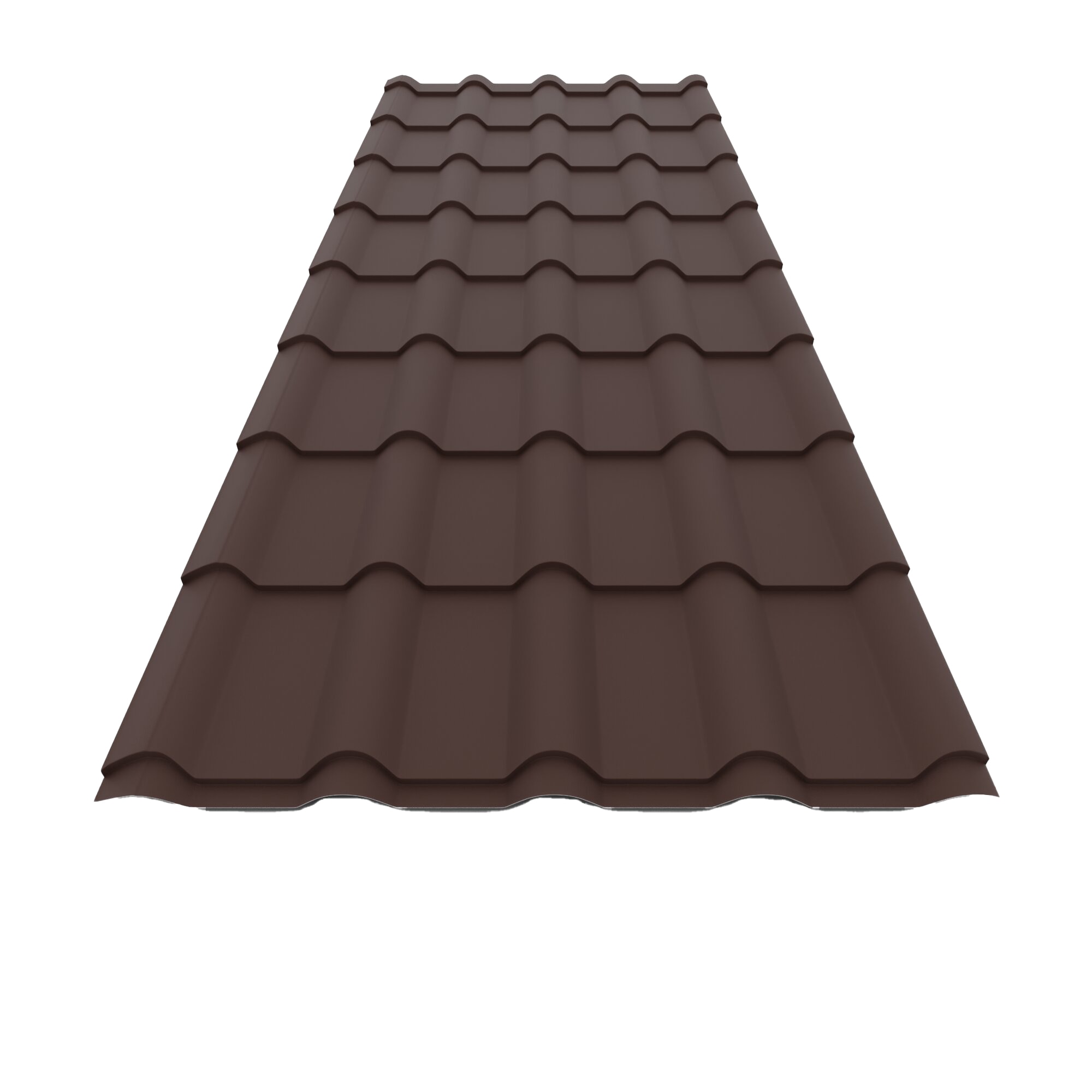 Tigla metalica, Maro, RAL 8017, 0,5 mm x 294 x 118,5 cm, 3,48 mp  Bravo Structurat