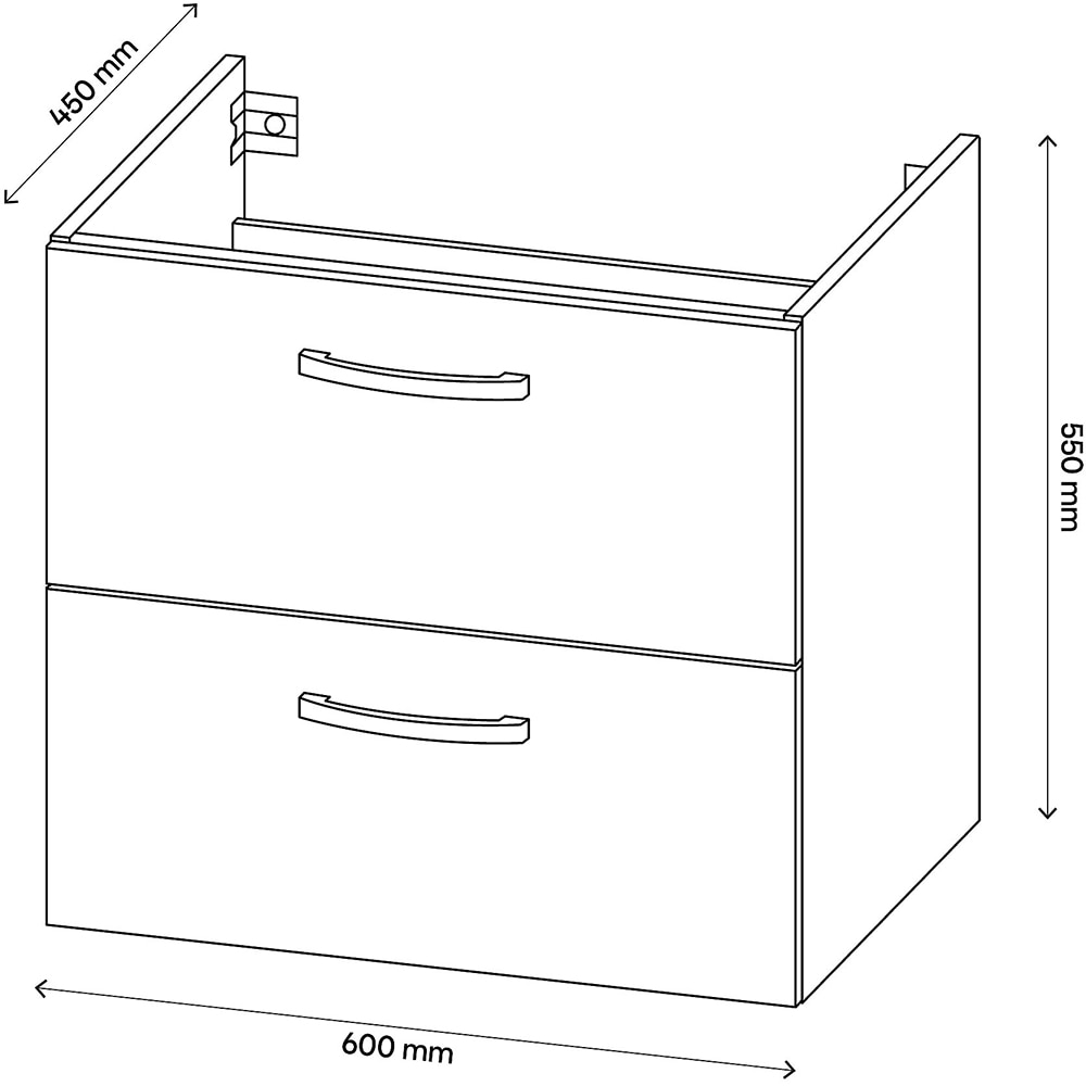 Masca lavoar Aruna, 60 x 45 x 55 cm, alb