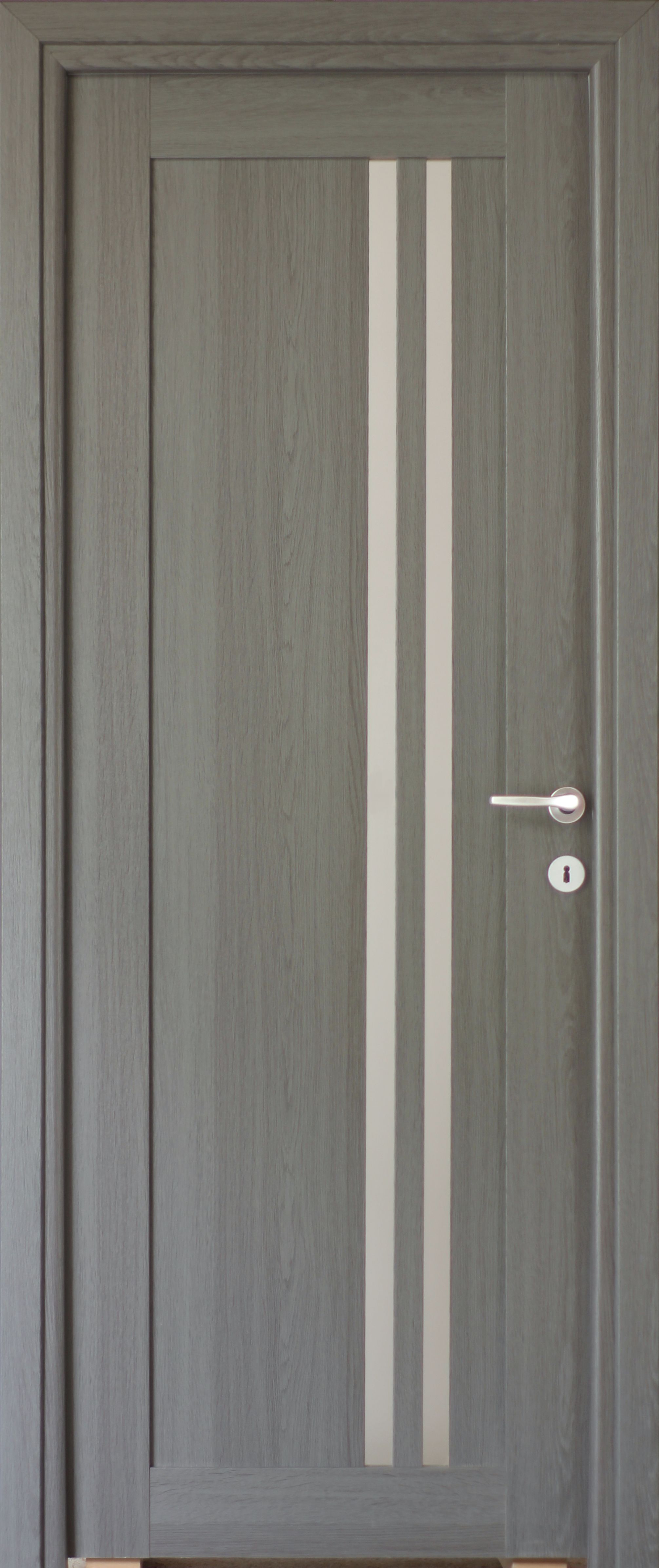 Usa de interior, geam/mdf, antracit, reversibila 203 x 68 cm  Della