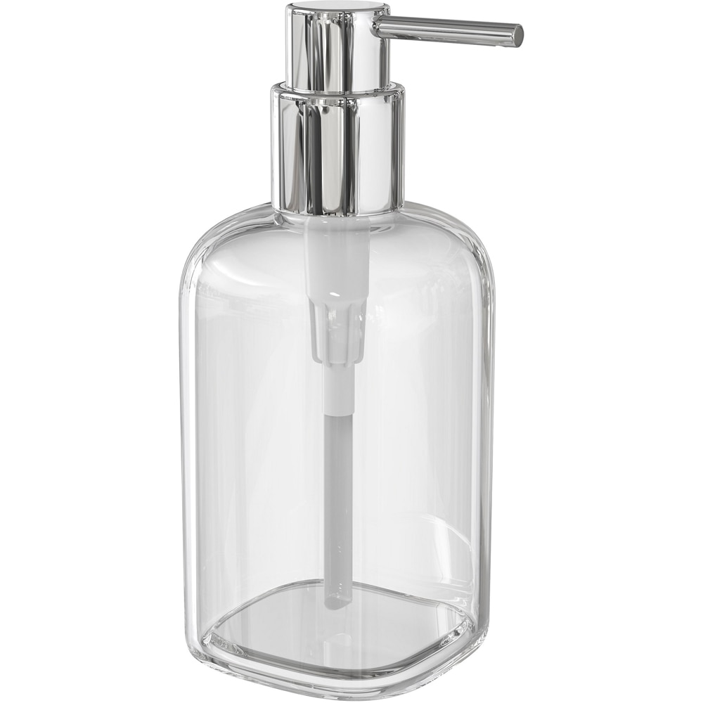 Dispenser sapun Drina GoodHome, 6.5x6.5x16 cm, 280 ml, sticla, transparent