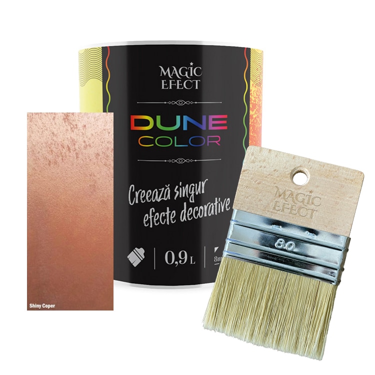 Vopsea acrilica pe baza de apa, cupru stralucitor, 0.9L   Magic Efect Dune