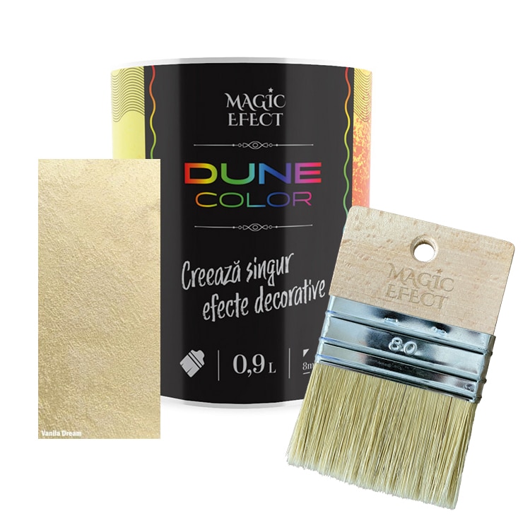 Vopsea acrilica pe baza de apa, vanilie, 0.9L   Magic Efect Dune