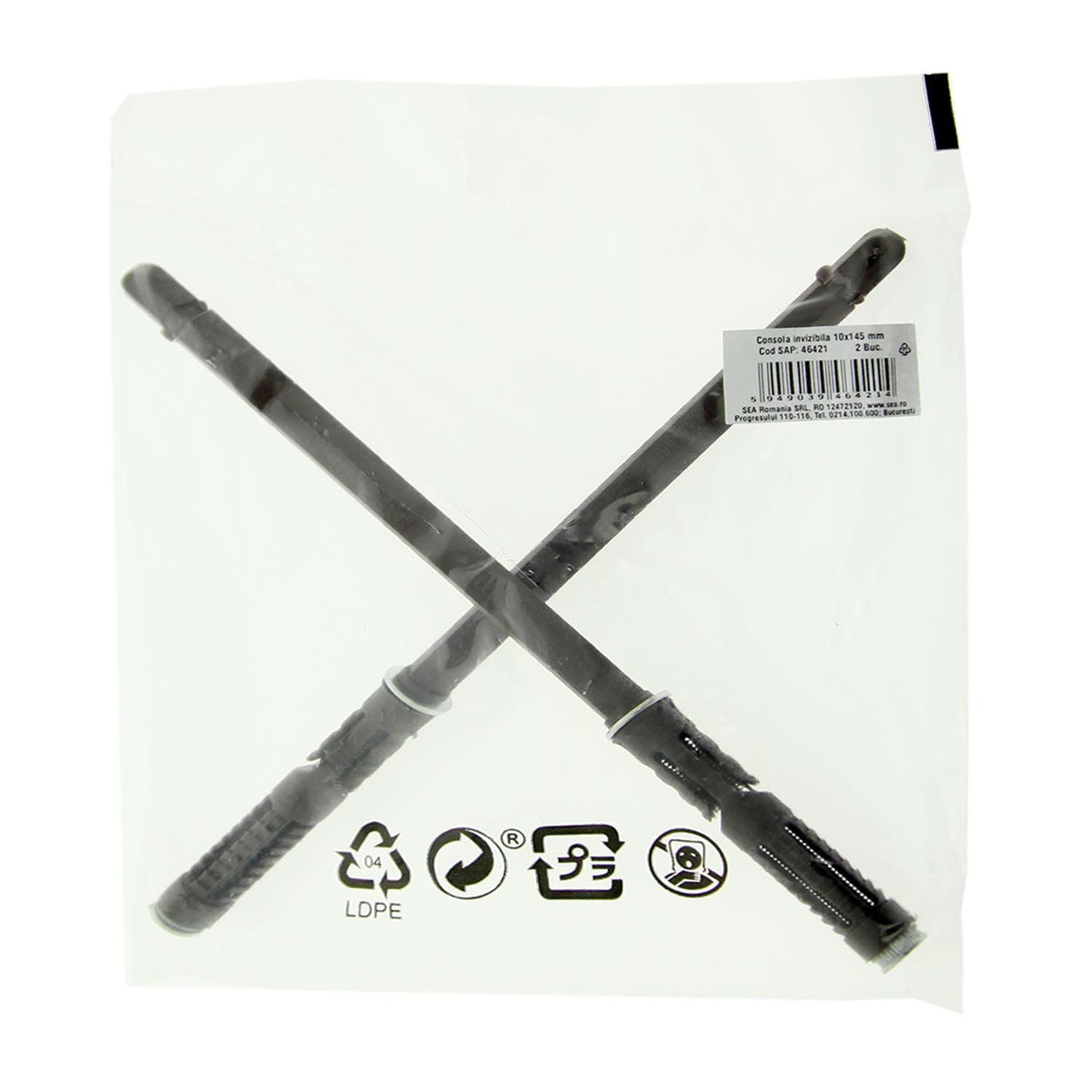 Consola invizibila 10x145mm 2buc set