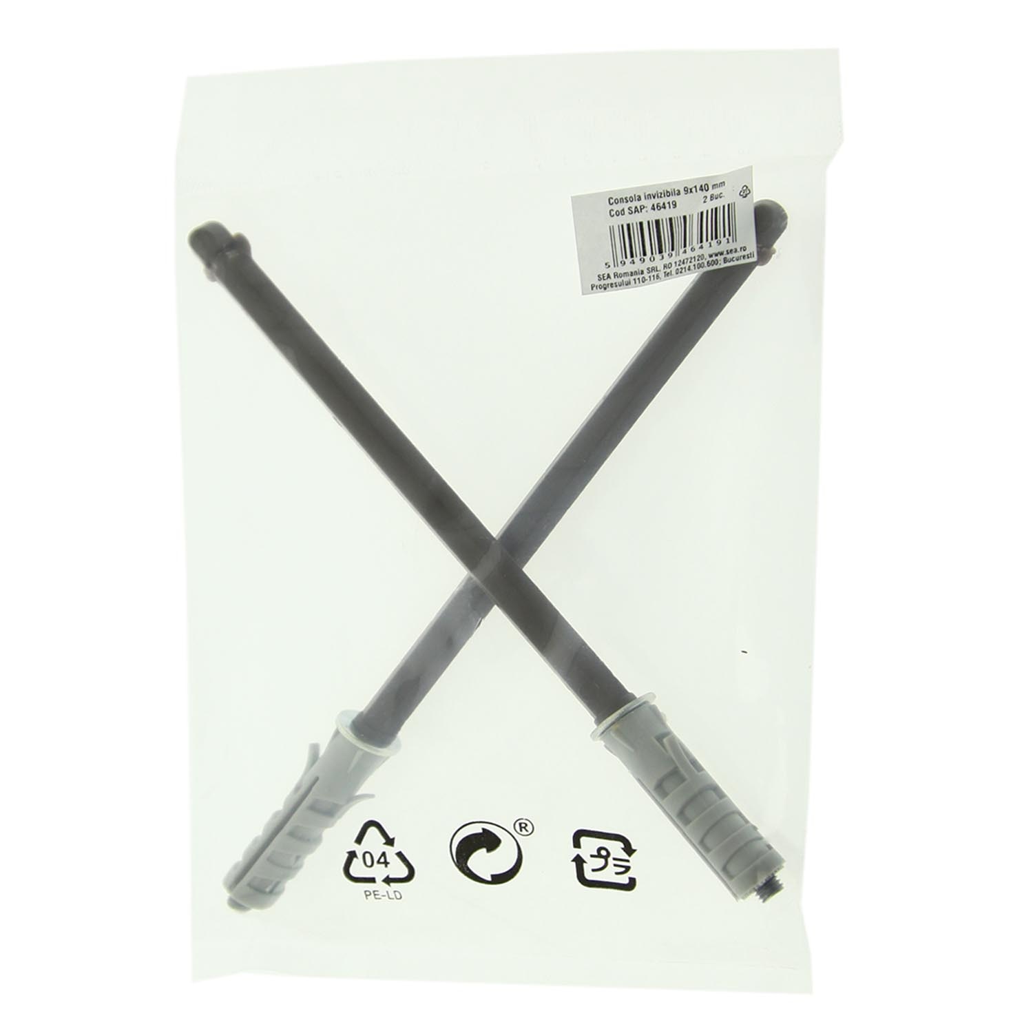 Consola invizibila 9x140mm 2buc set