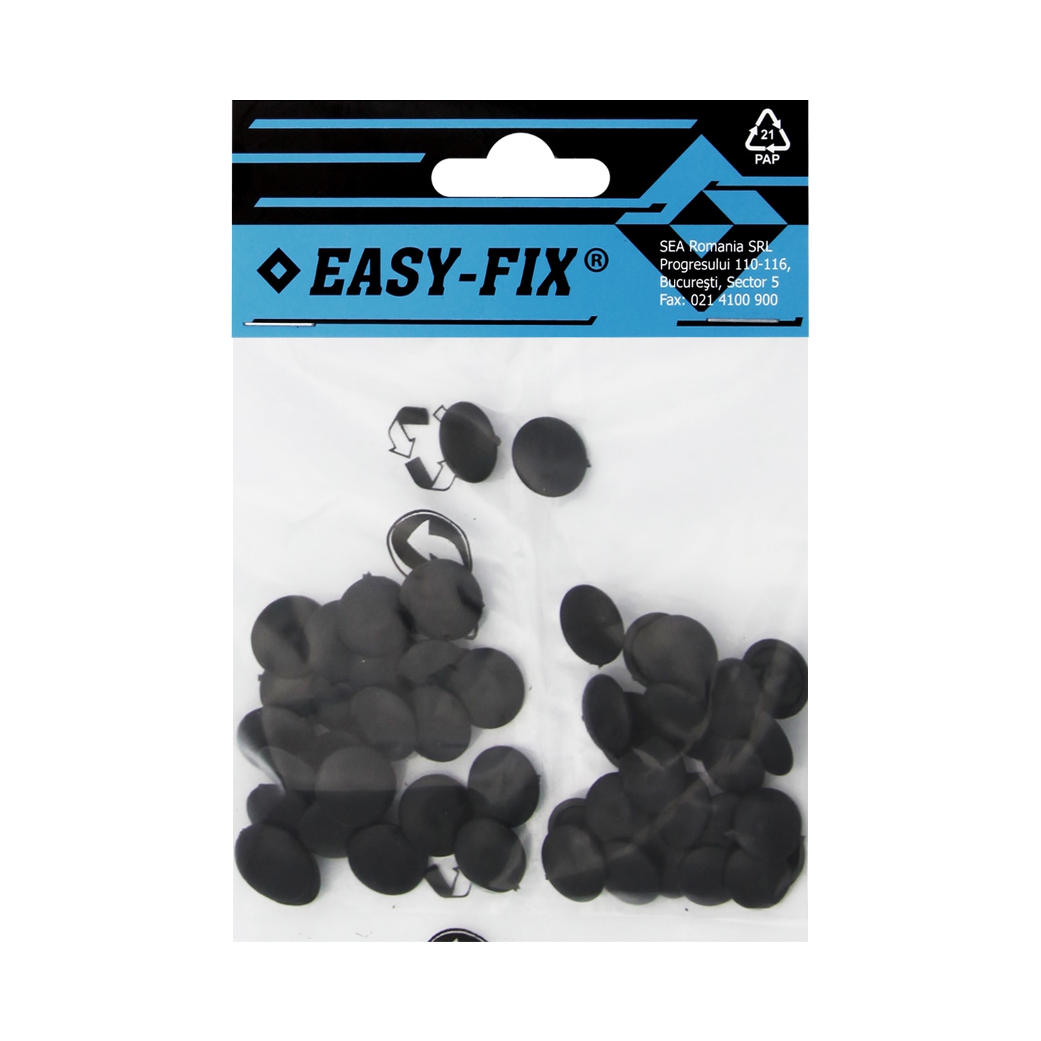 Capac plastic pz2 negru 50buc