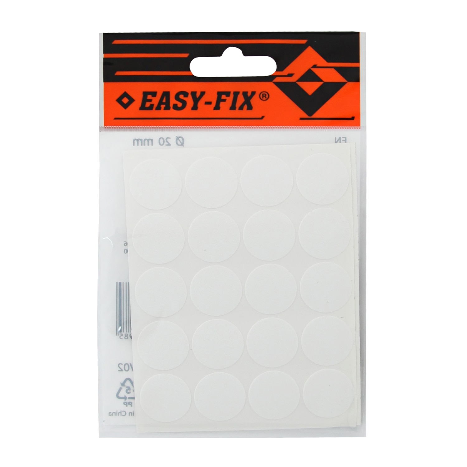 Capac adeziv 20mm alb 40