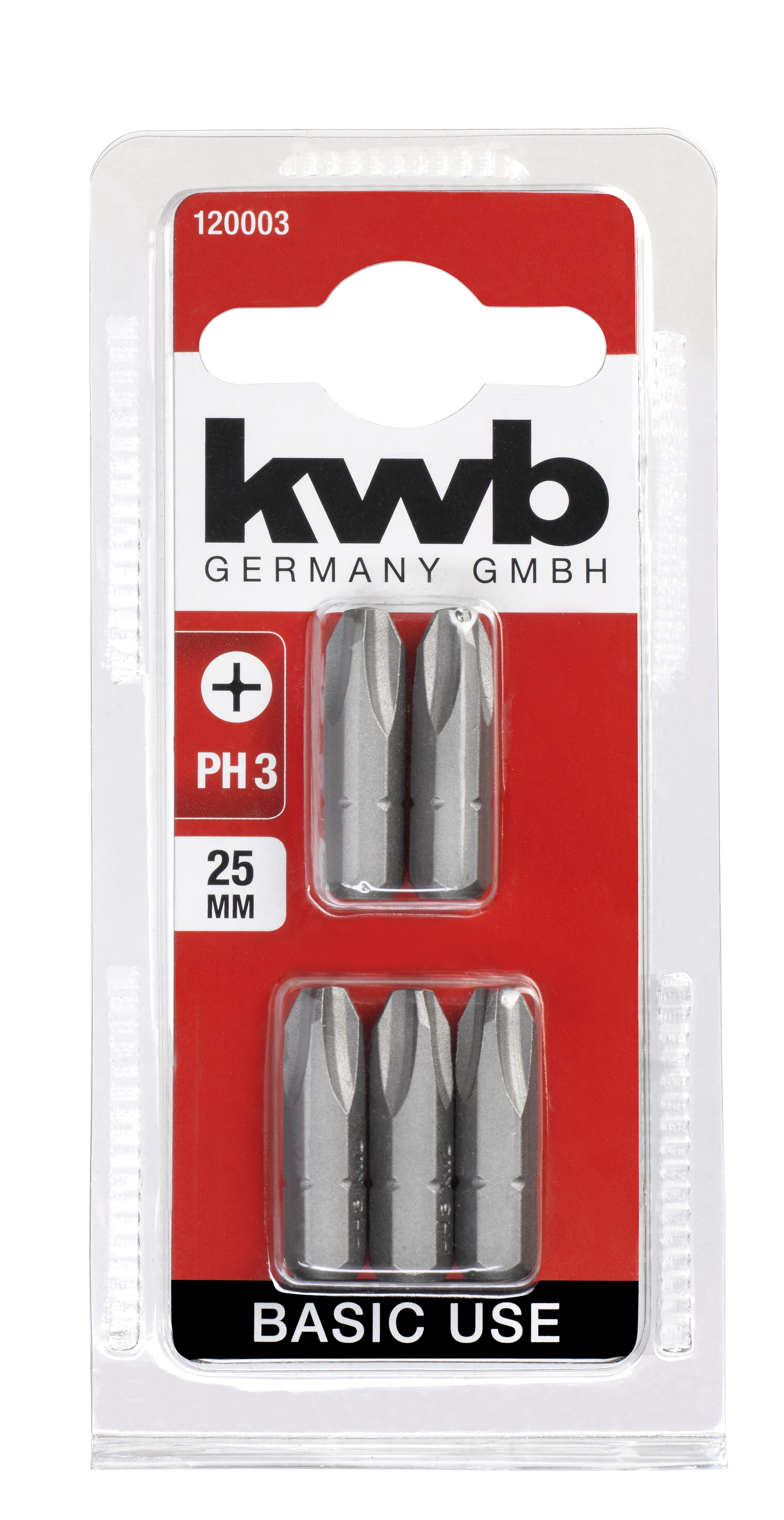 Set 5 biti Kwb, PH3, 25 mm