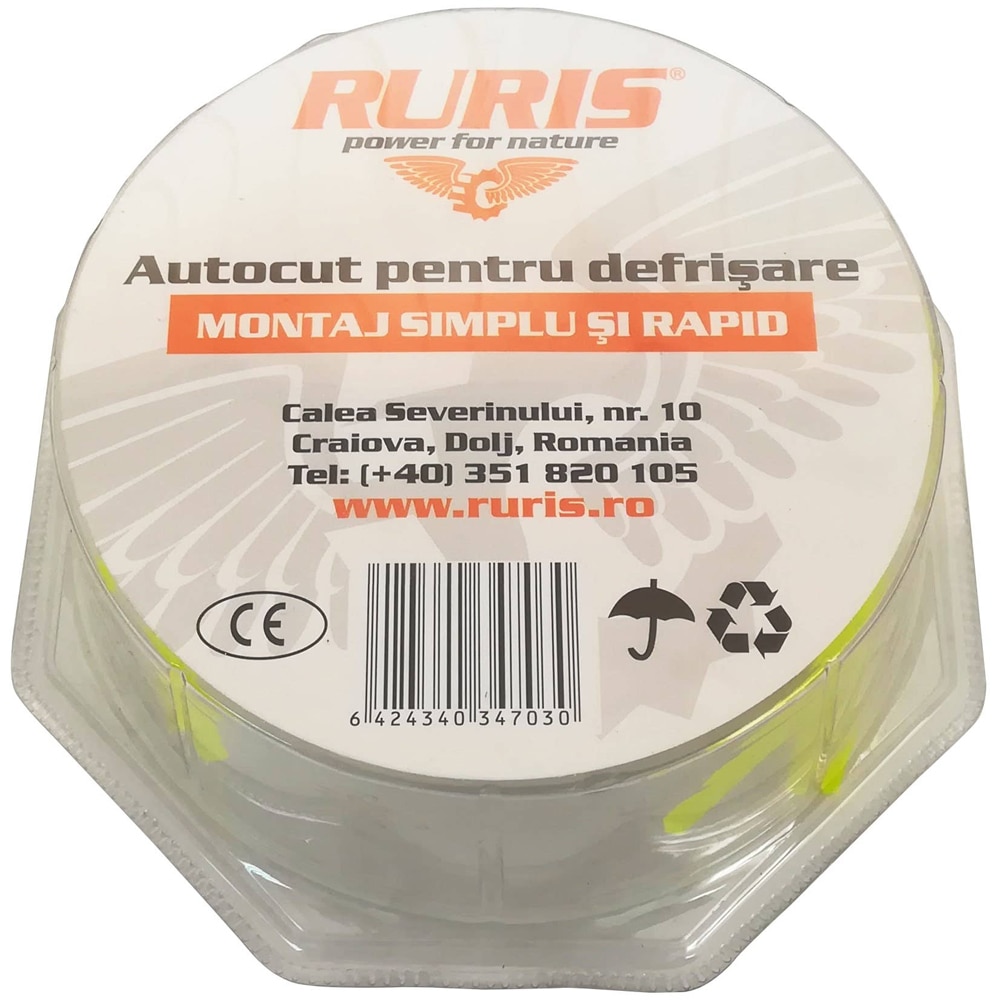 Cap taiere cu fir nailon autocat Ruris, diametru filet 10, diametru fir 2.4 mm