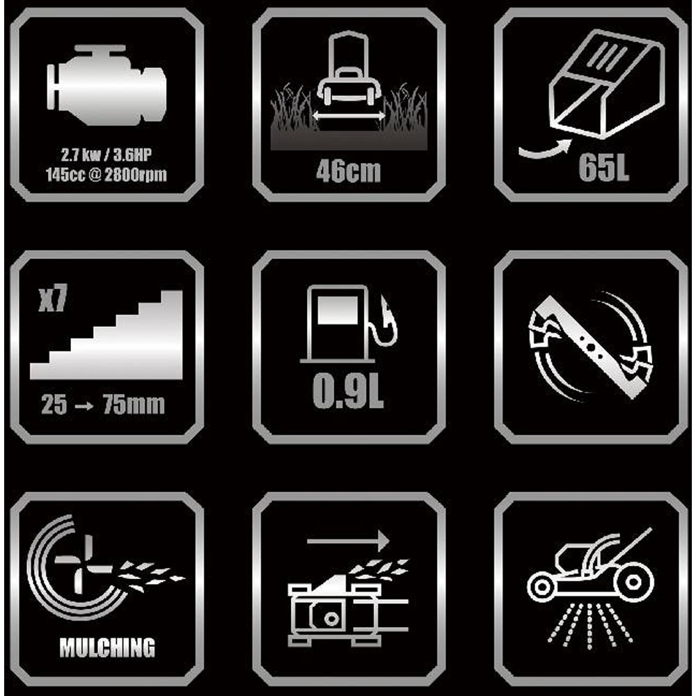 Masina de tuns iarba Erbauer Honda, 3.6CP, 145CC, latime taiere 46cm, sac 65l