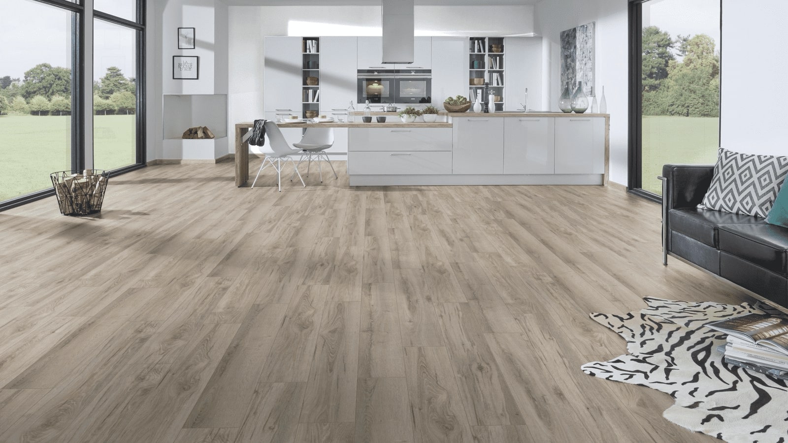 Parchet laminat, stejar, 8 mm, HDF, AC4, 2.22 mp/cut • Krono-Original