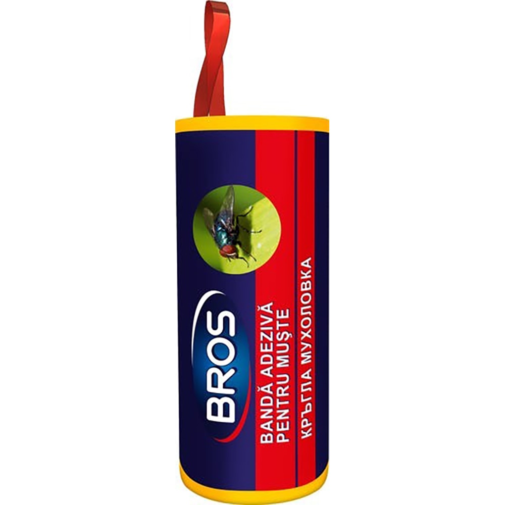 Banda adeziva contra tantarilor si mustelor BROS, 1 buc