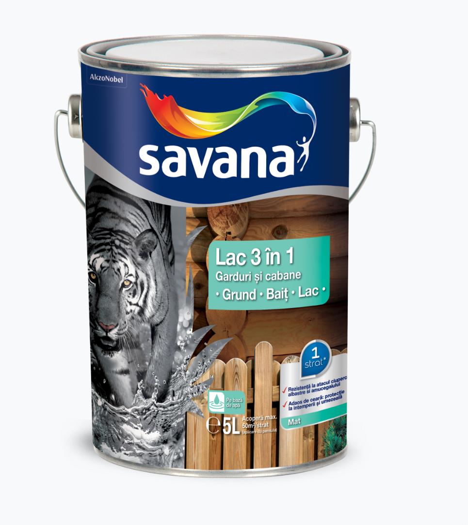 3D Savana lac 3 in 1 pentru garduri si cabane pin antic 5 L