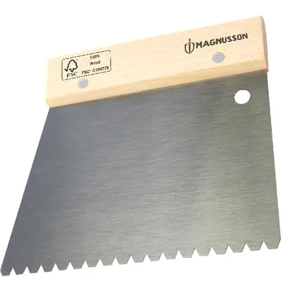 Gletiera pentru adeziv MAGNUSSON B12, dinti 5mm, otel, argintiu