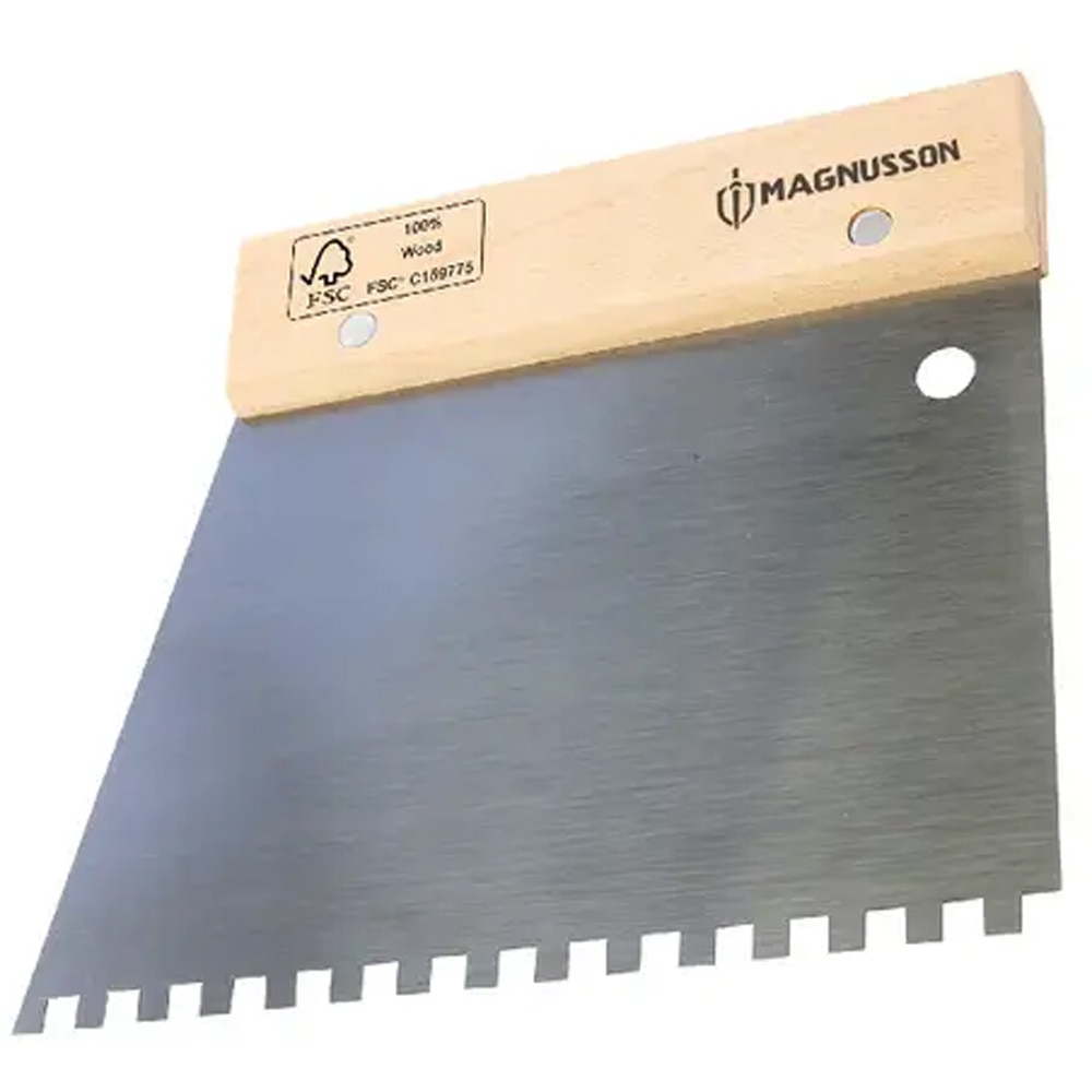 Gletiera pentru adeziv MAGNUSSON U6, dinti 6mm, otel, argintiu