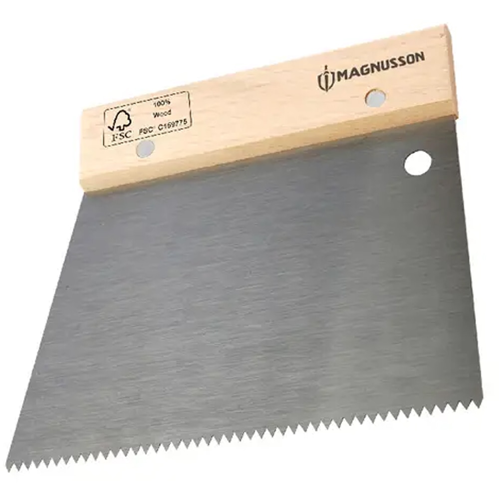 Gletiera pentru adeziv MAGNUSSON V4, dinti 4mm, otel, argintiu