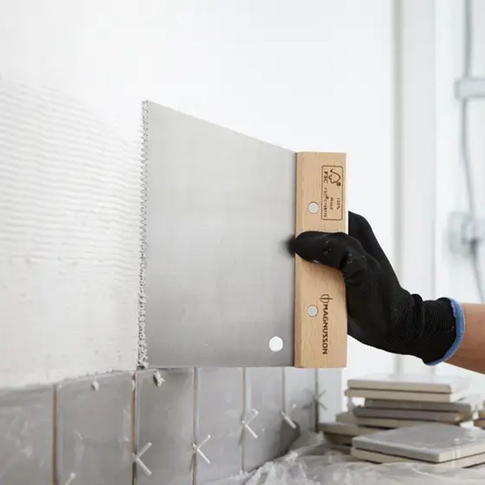 Gletiera pentru adeziv MAGNUSSON V4, dinti 4mm, otel, argintiu