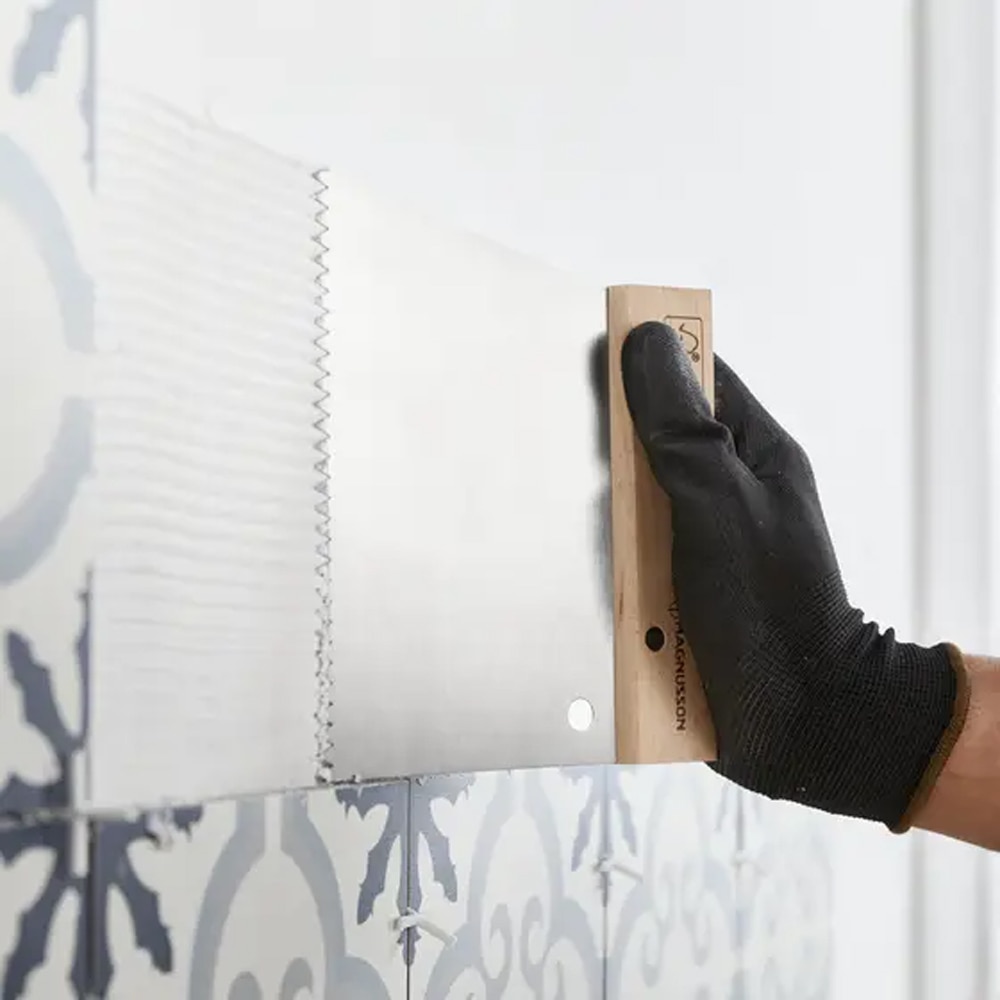 Gletiera pentru adeziv MAGNUSSON V6, dinti 6mm, otel, argintiu