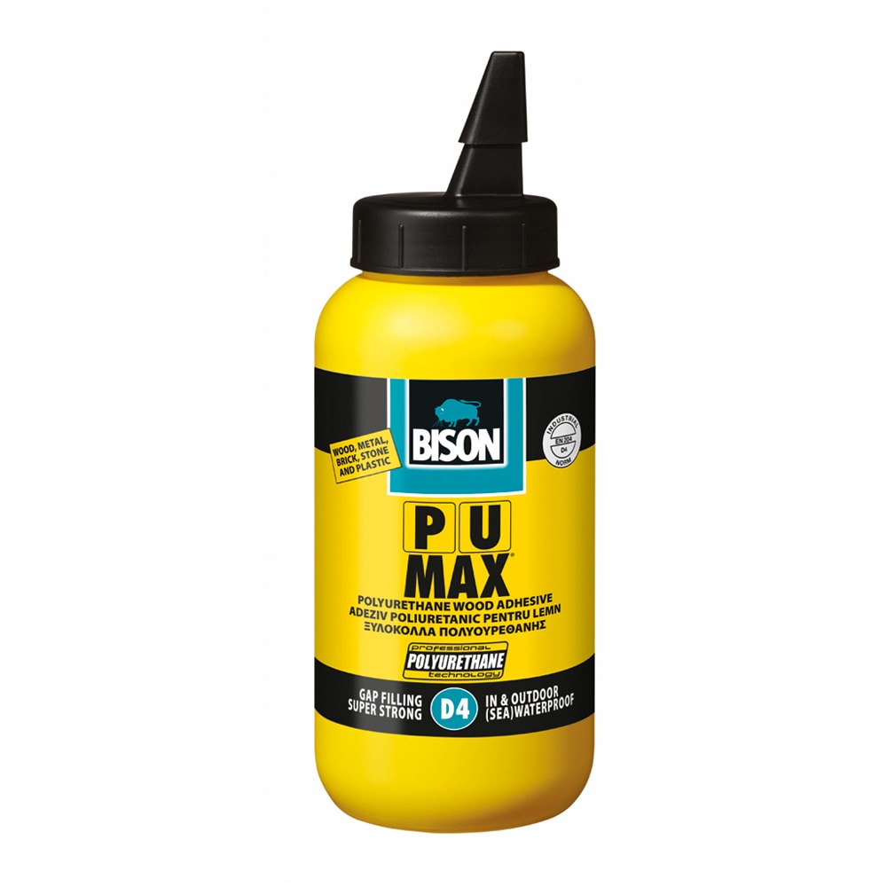 Adeziv poliuretanic pentru lemn, transparent, 750 g • Bison PU Max