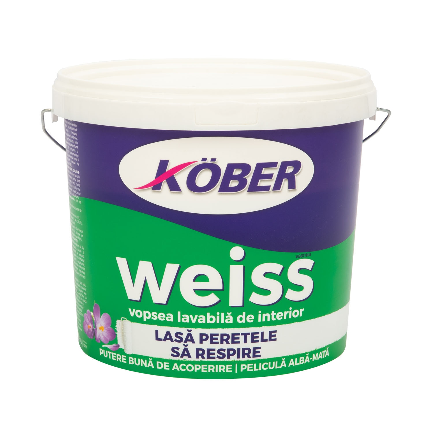 Vopsea lavabila Kober Weiss, alb, 4 L, Interior