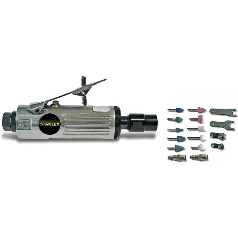 Biax cu kit de accesorii , drept, pneumatic, debit 170L/min., presiune 6 bari, gri • Stanley